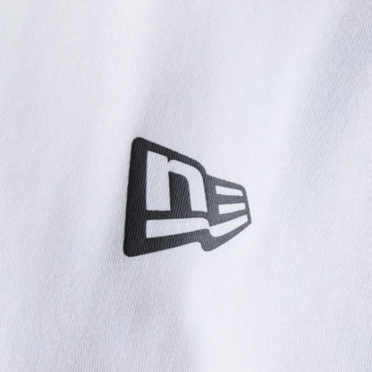 The Male model is wearing New Era Japan Mini Flag Logo White T-Shirt 4