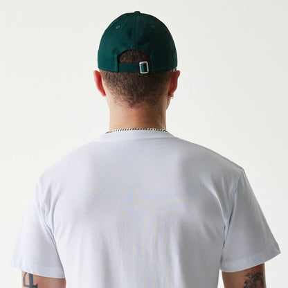 The Male model is wearing New Era Japan Mini Flag Logo White T-Shirt 5