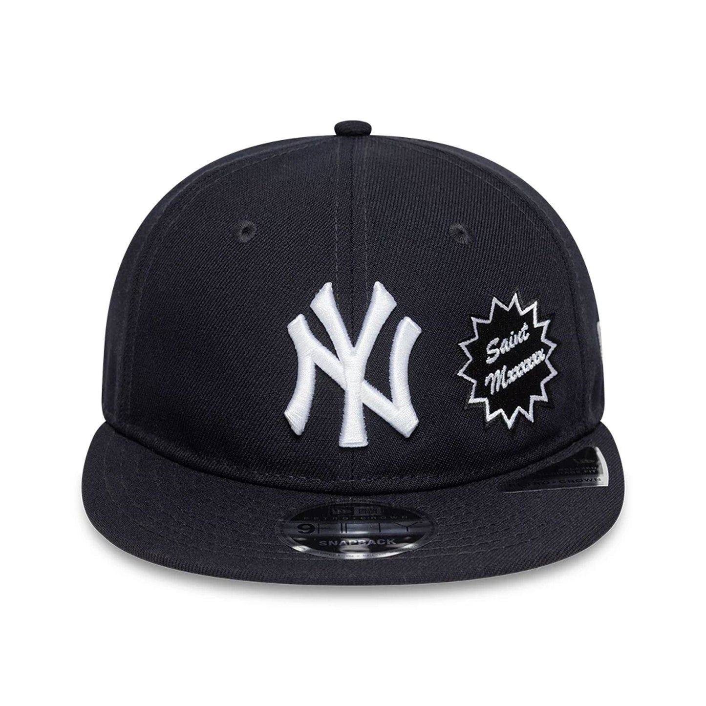 This is a New York Yankees MLB X Saint Mxxxxxx Navy Retro Crown 9FIFTY Snapback Adjustable Cap 2