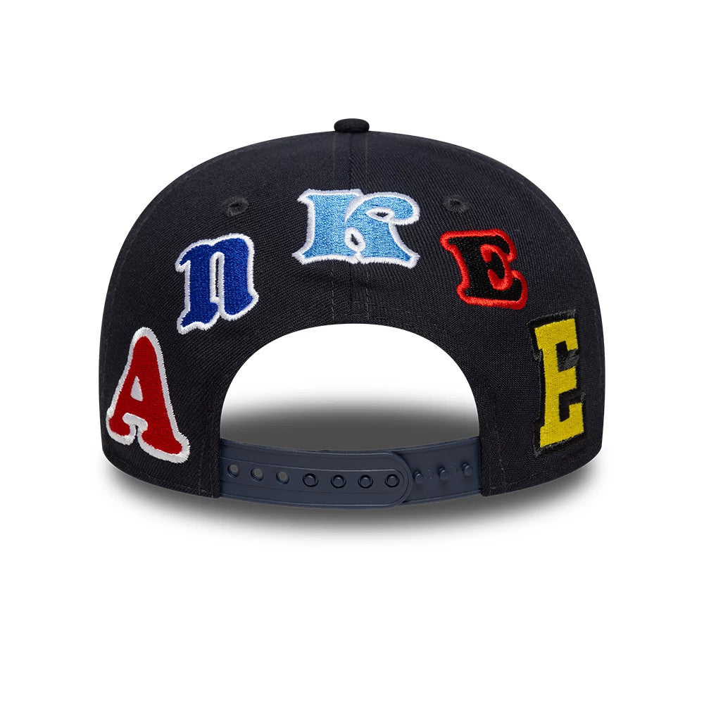 This is a New York Yankees MLB X Saint Mxxxxxx Navy Retro Crown 9FIFTY Snapback Adjustable Cap 6