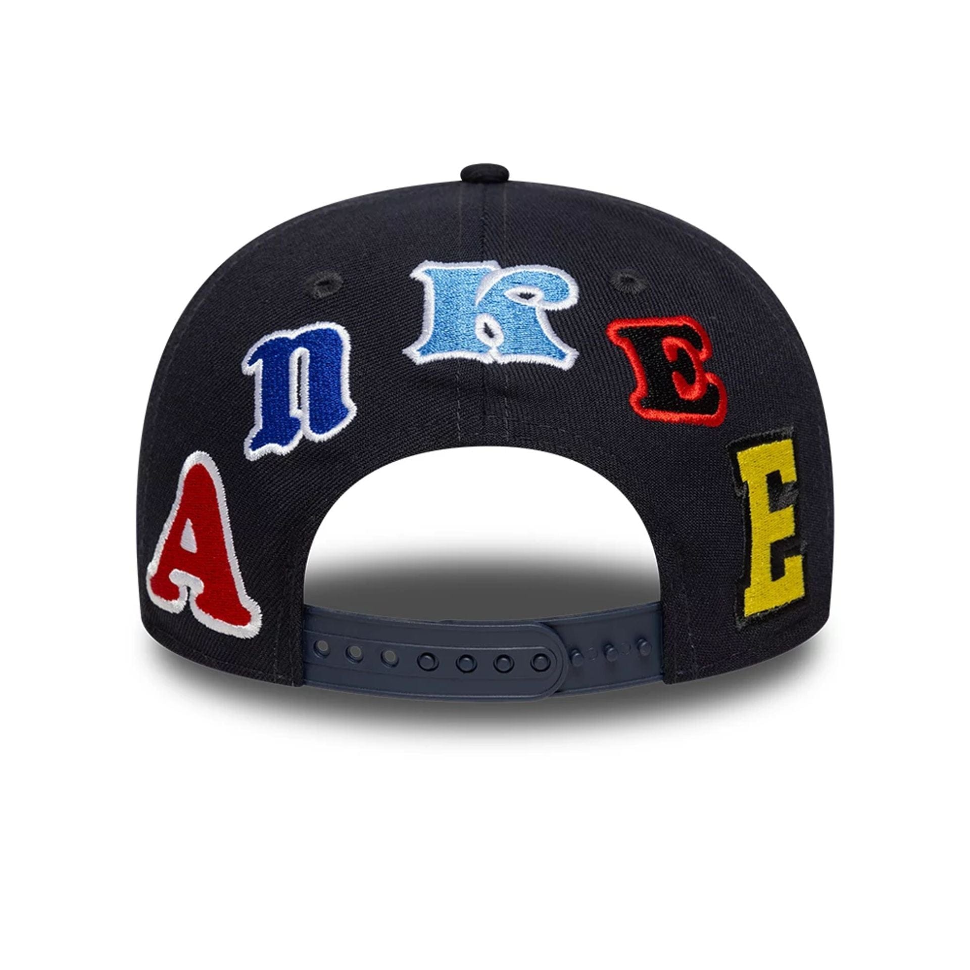 This is a New York Yankees MLB X Saint Mxxxxxx Navy Retro Crown 9FIFTY Snapback Adjustable Cap 6