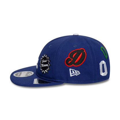 This is a LA Dodgers MLB X Saint Mxxxxxx Dark Blue Retro Crown 9FIFTY Snapback Adjustable Cap 4