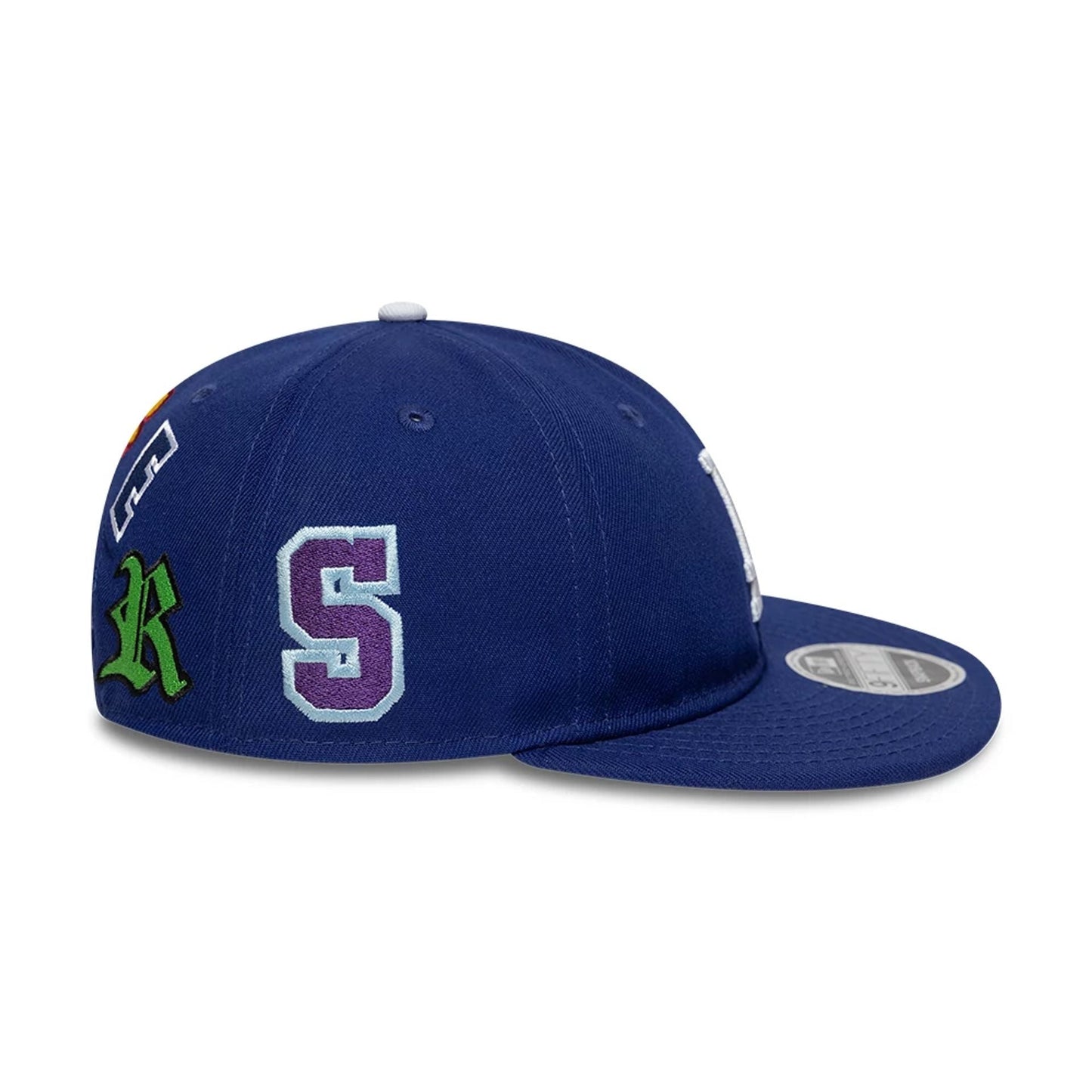 This is a LA Dodgers MLB X Saint Mxxxxxx Dark Blue Retro Crown 9FIFTY Snapback Adjustable Cap 5