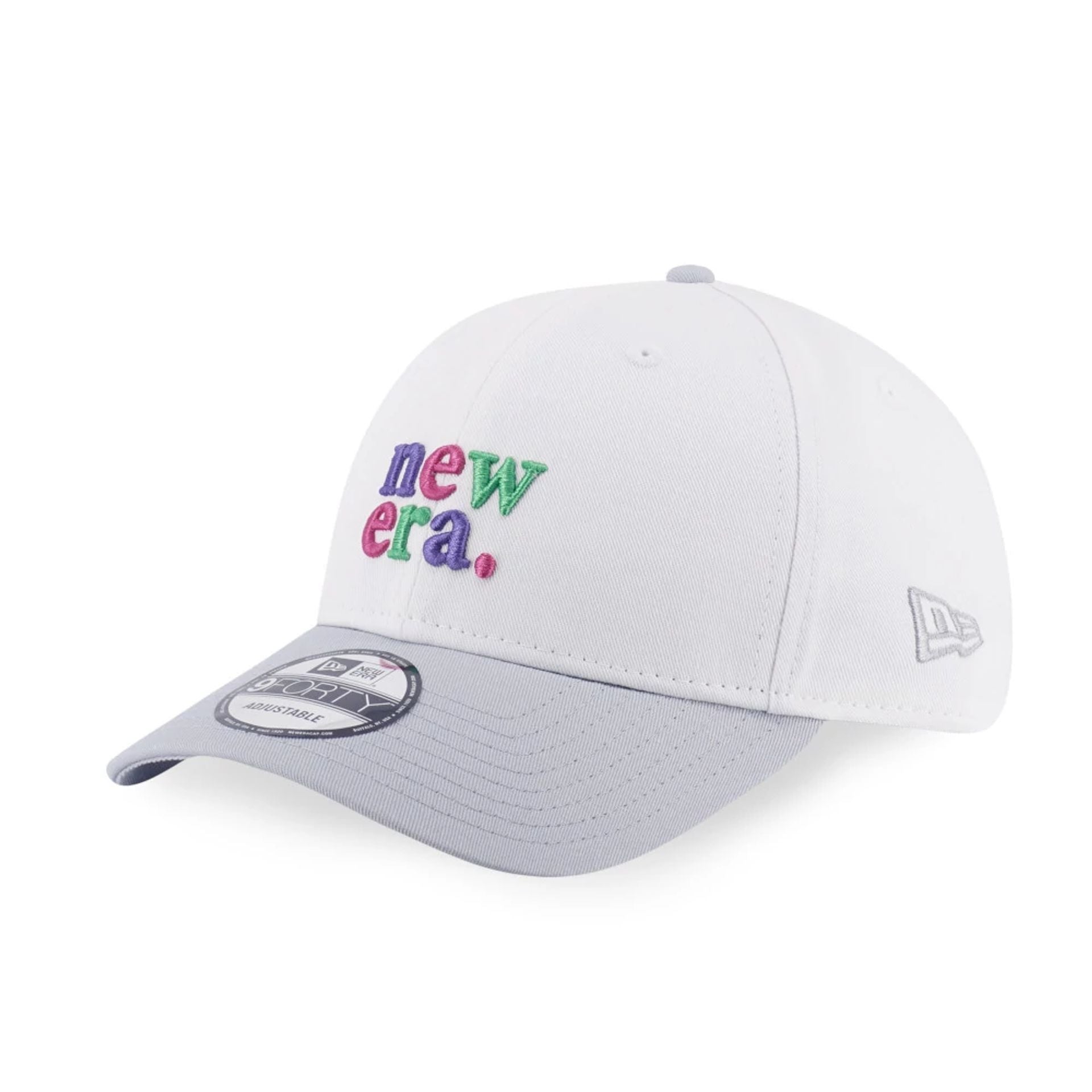 This is a New Era 90s Vibe White 9FORTY Adjustable Cap 1