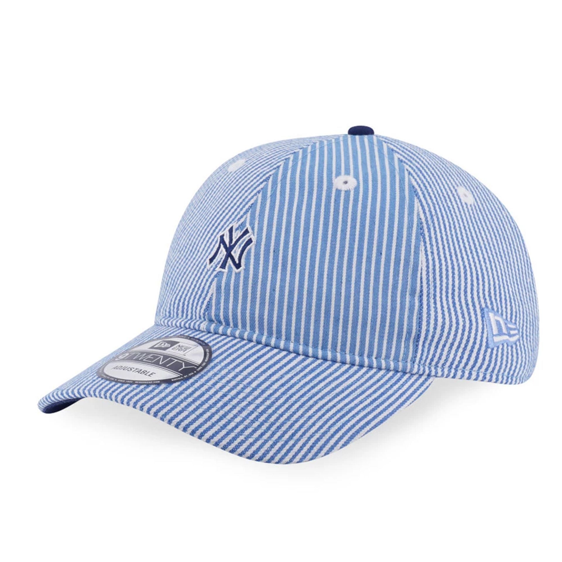 This is a New York Yankees MLB Patchwork Open Blue 9TWENTY Adjustable Cap 1