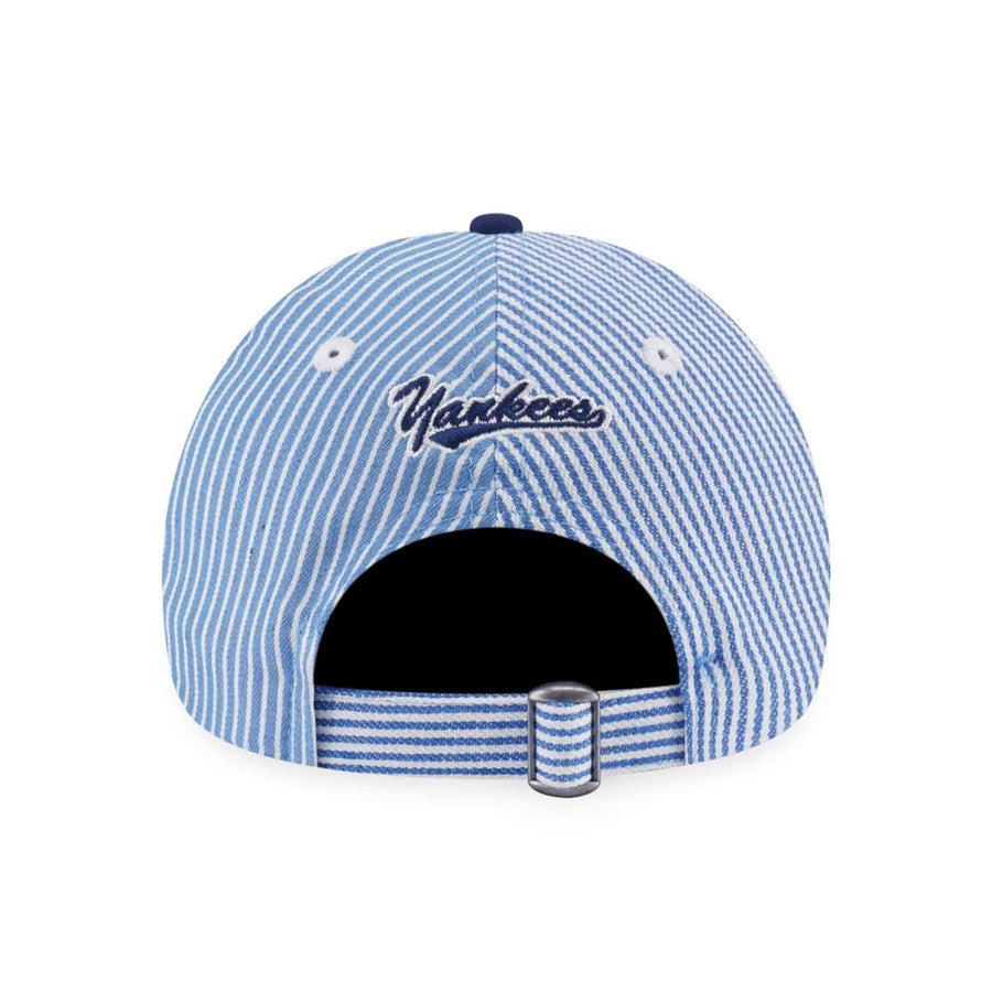 This is a New York Yankees MLB Patchwork Open Blue 9TWENTY Adjustable Cap 3