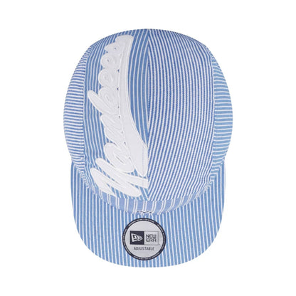 This is a New York Yankees MLB Patchwork Open Blue Camper Adjustable Cap 5