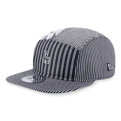 This is a LA Dodgers MLB Patchwork Grey Camper Adjustable Cap 1