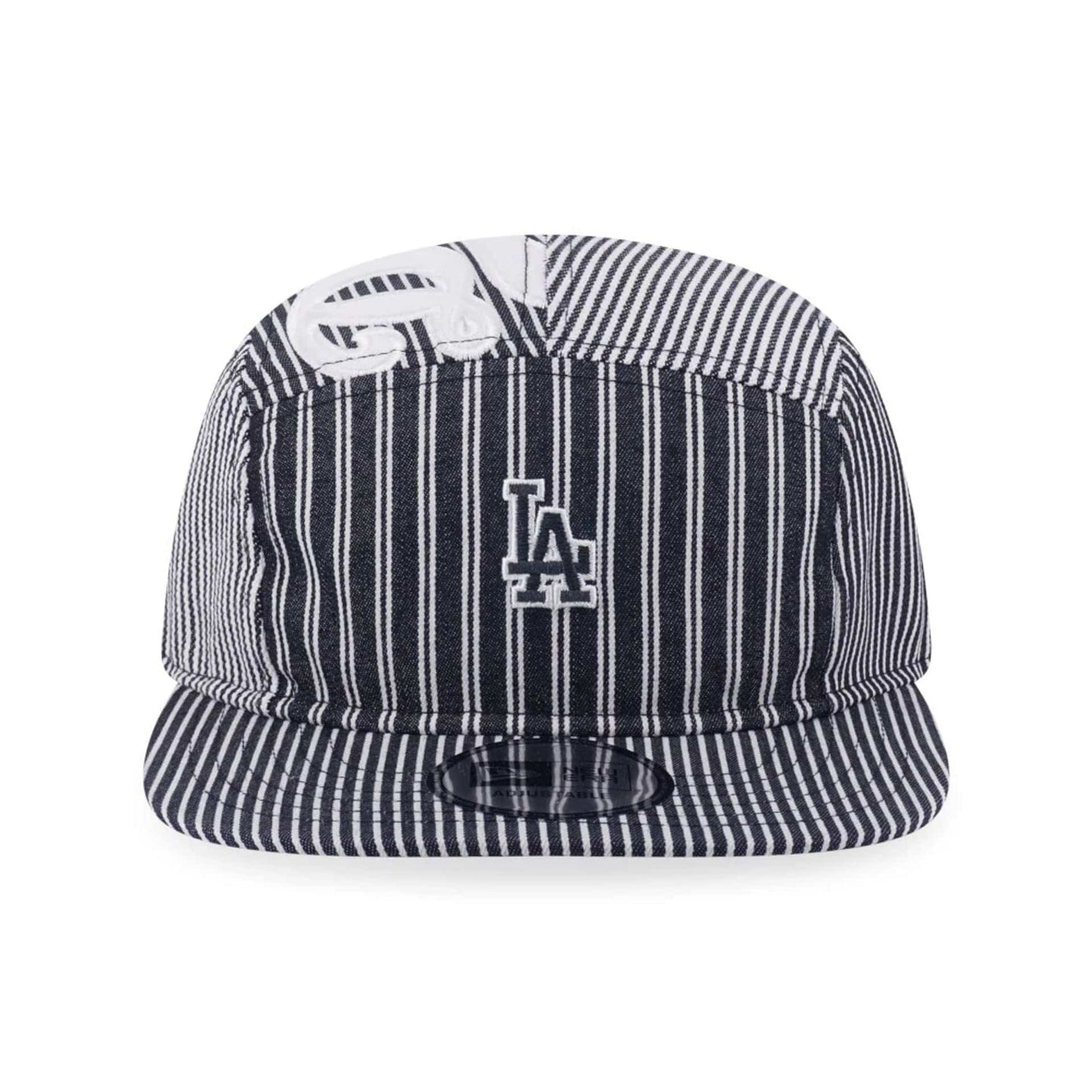 This is a LA Dodgers MLB Patchwork Grey Camper Adjustable Cap 2