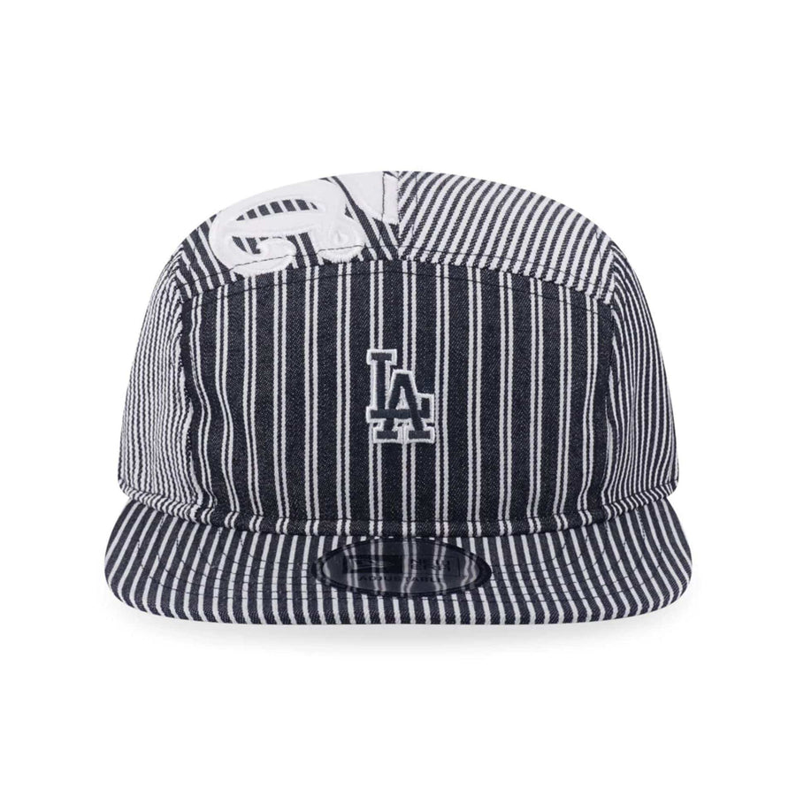 This is a LA Dodgers MLB Patchwork Grey Camper Adjustable Cap 2