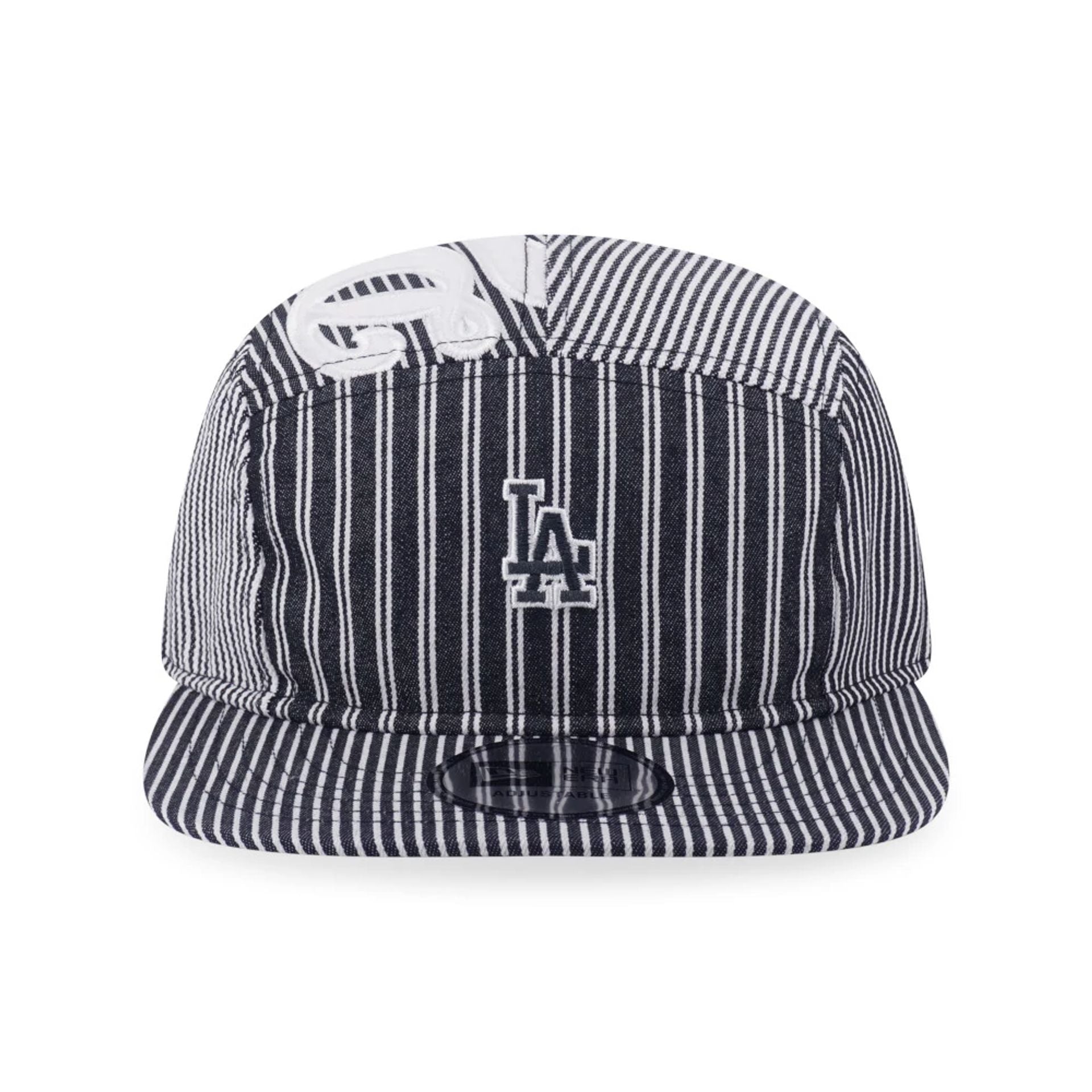 This is a LA Dodgers MLB Patchwork Grey Camper Adjustable Cap 2