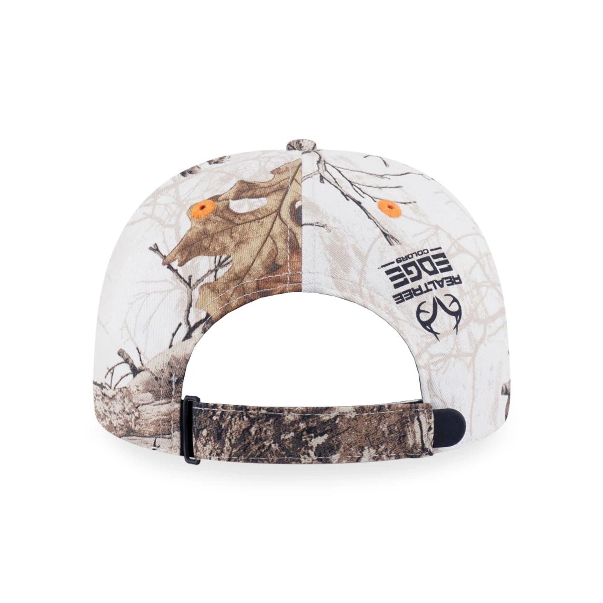 This is a New Era Earthy Skin Real Tree Snow 9SEVENTY Stretch Snap Adjustable Cap 3