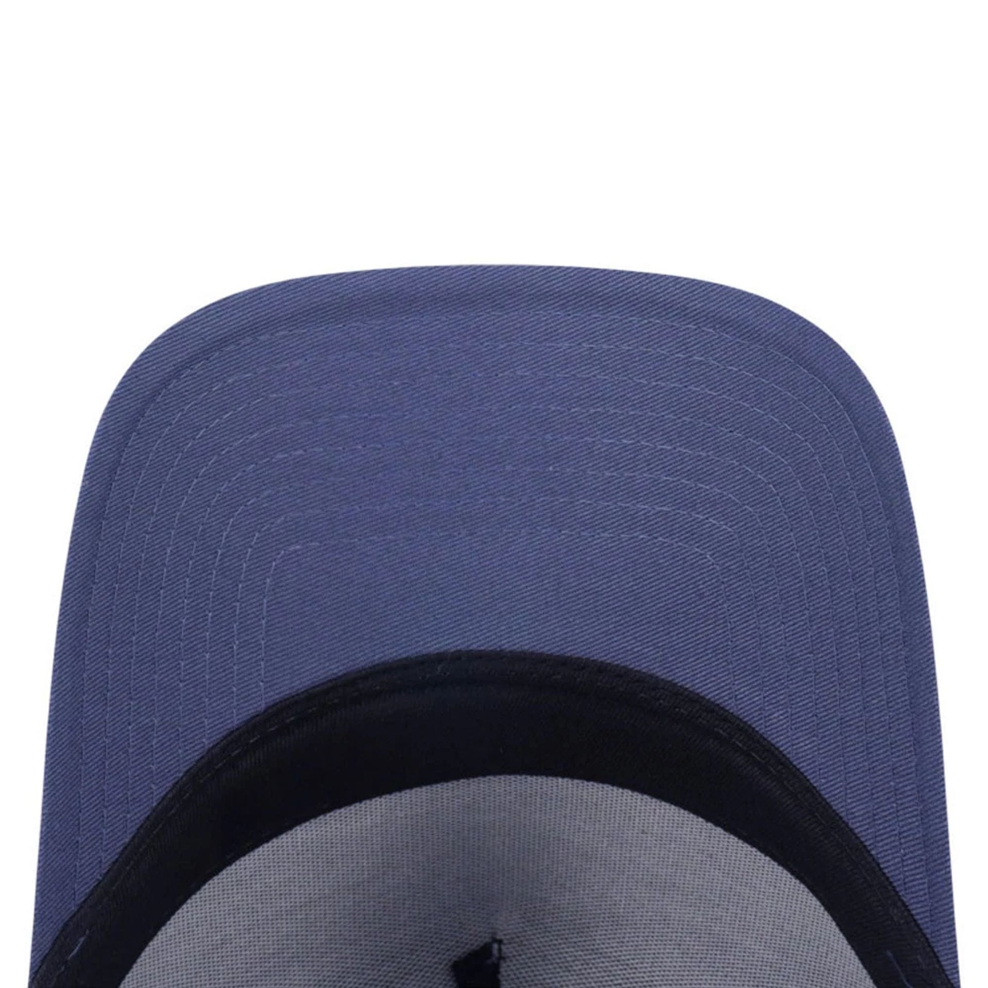 This is a New Era Basic Dark Blue 9FORTY A-Frame Trucker Adjustable Cap 4