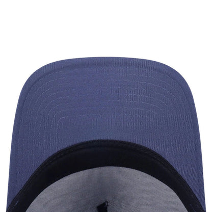 This is a New Era Basic Dark Blue 9FORTY A-Frame Trucker Adjustable Cap 4