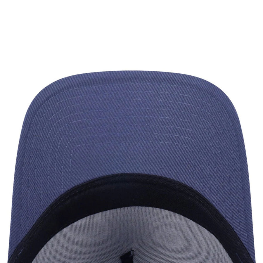 This is a New Era Basic Dark Blue 9FORTY A-Frame Trucker Adjustable Cap 4