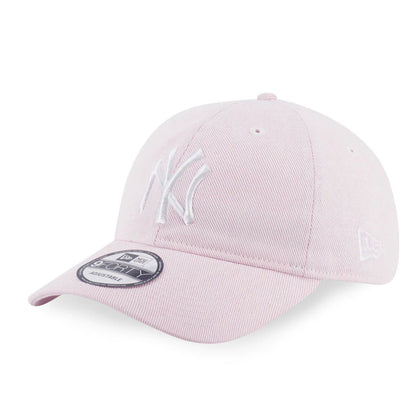 This is a New York Yankees MLB Pastel Pink 9FORTY Adjustable Cap 1