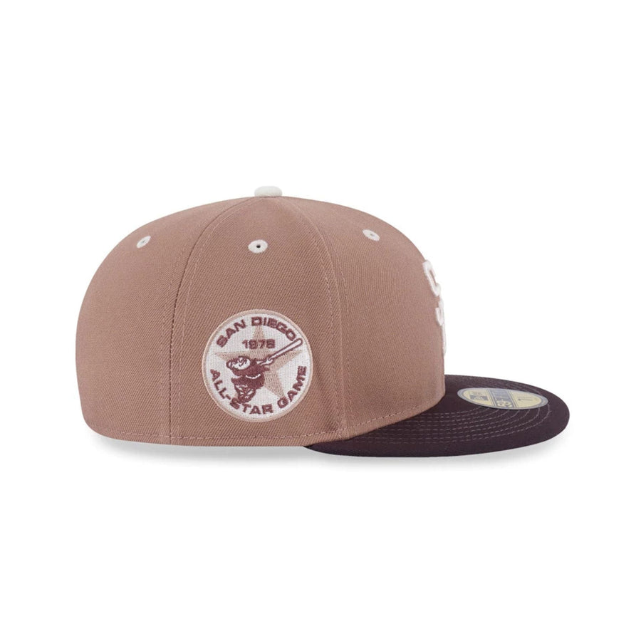This is a San Diego Padres MLB Iced Latte Beige 59FIFTY Fitted Cap 3