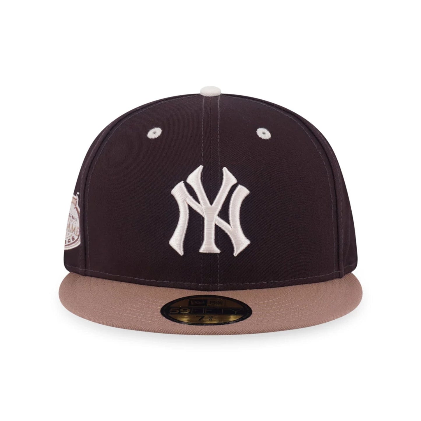 This is a New York Yankees MLB Iced Latte Dark Brown 59FIFTY Fitted Cap 2