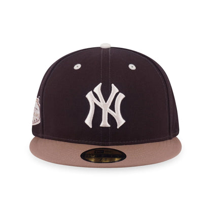 This is a New York Yankees MLB Iced Latte Dark Brown 59FIFTY Fitted Cap 2