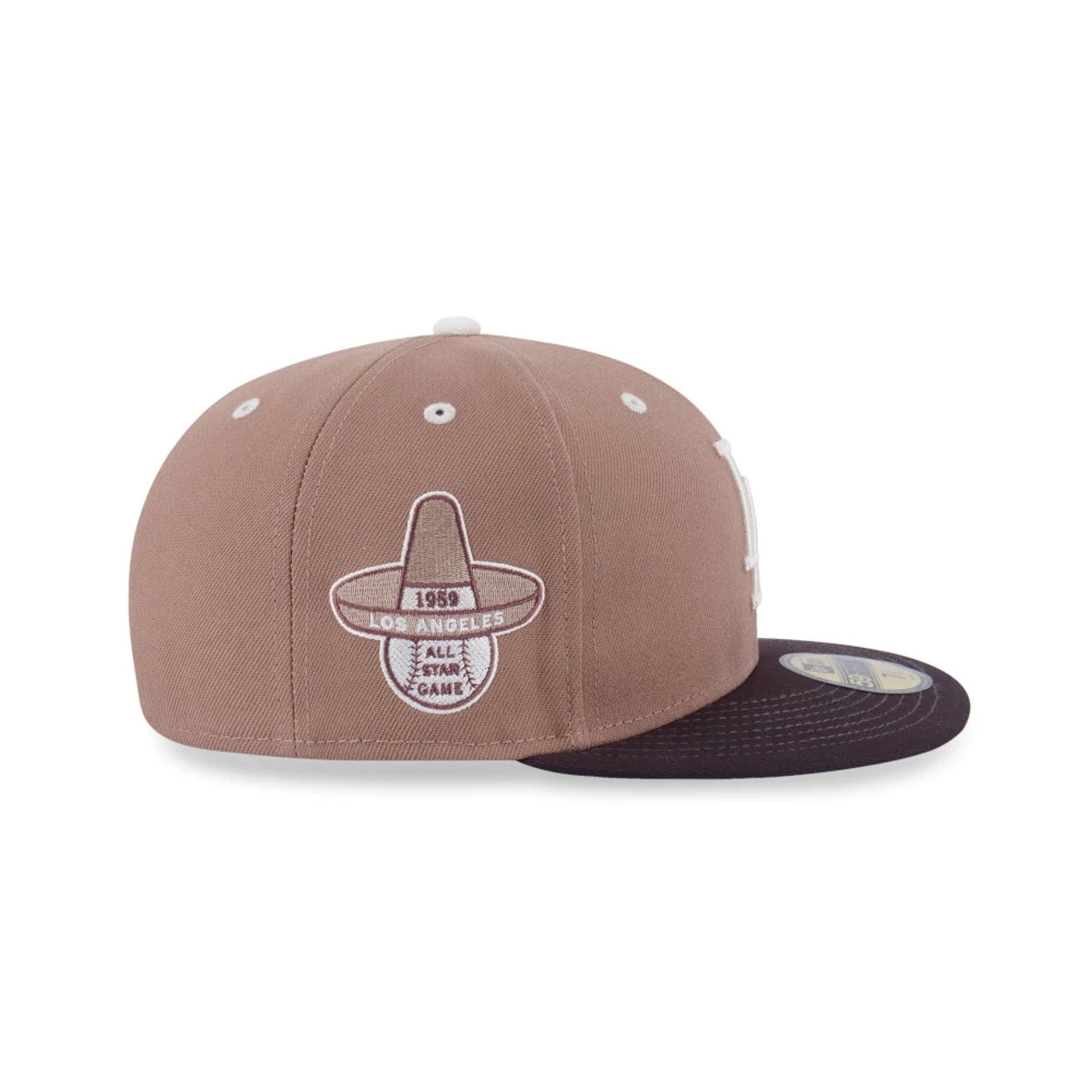 This is a LA Dodgers MLB Iced Latte Beige 59FIFTY Fitted Cap 4