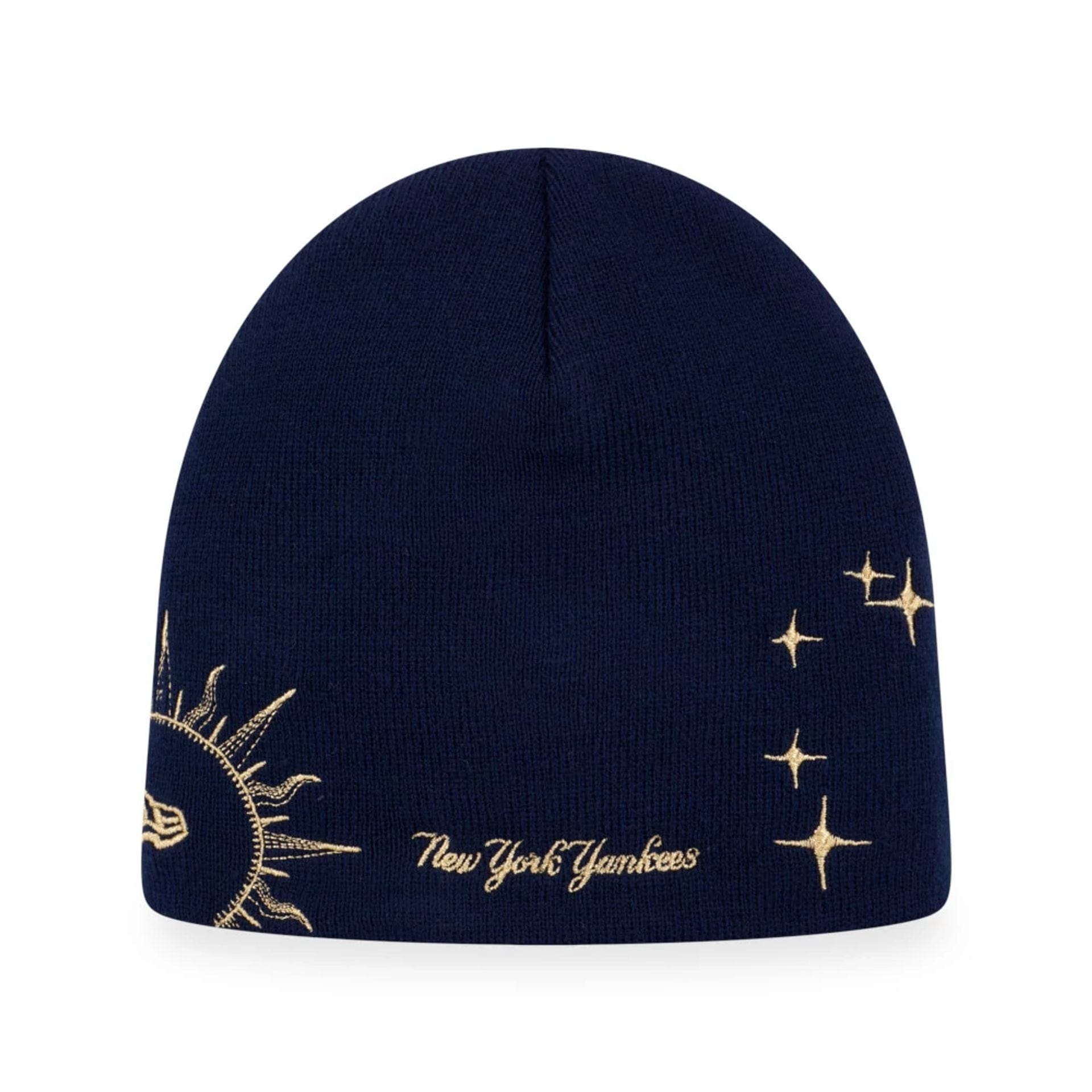 New York Yankees MLB Cosmic Craft Dark Blue Cuff Knit Beanie Hat 3
