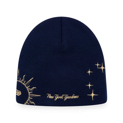 New York Yankees MLB Cosmic Craft Dark Blue Cuff Knit Beanie Hat 3