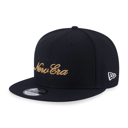Pictured is this New Era NEC Logo 9FIFTY Snapback cap in black. 1