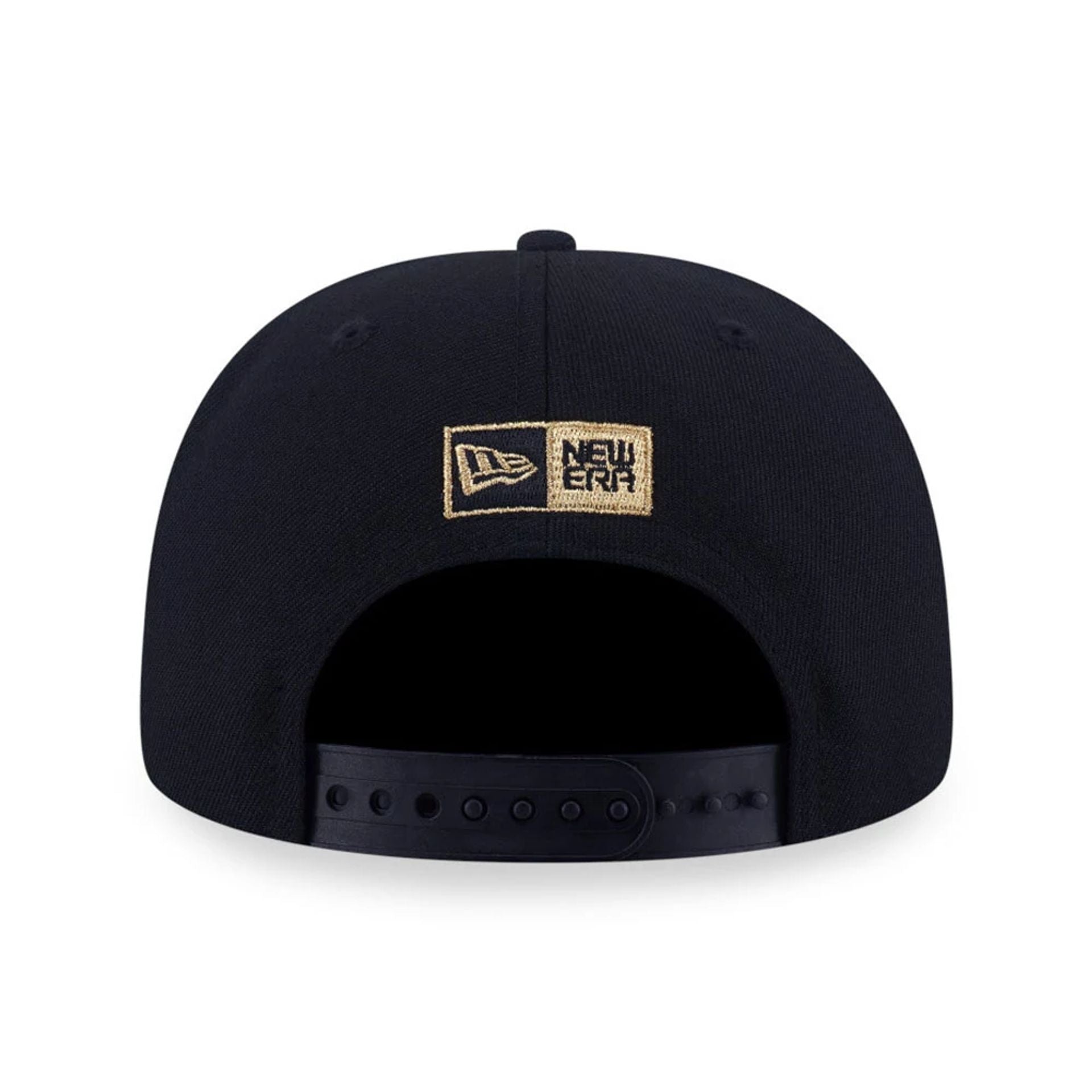 Pictured is this New Era NEC Logo 9FIFTY Snapback cap in black. 3