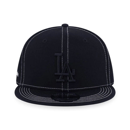 Pictured is this MLB Contrast Stitching LA Dodgers 9FIFTY Snapback cap in black. 2