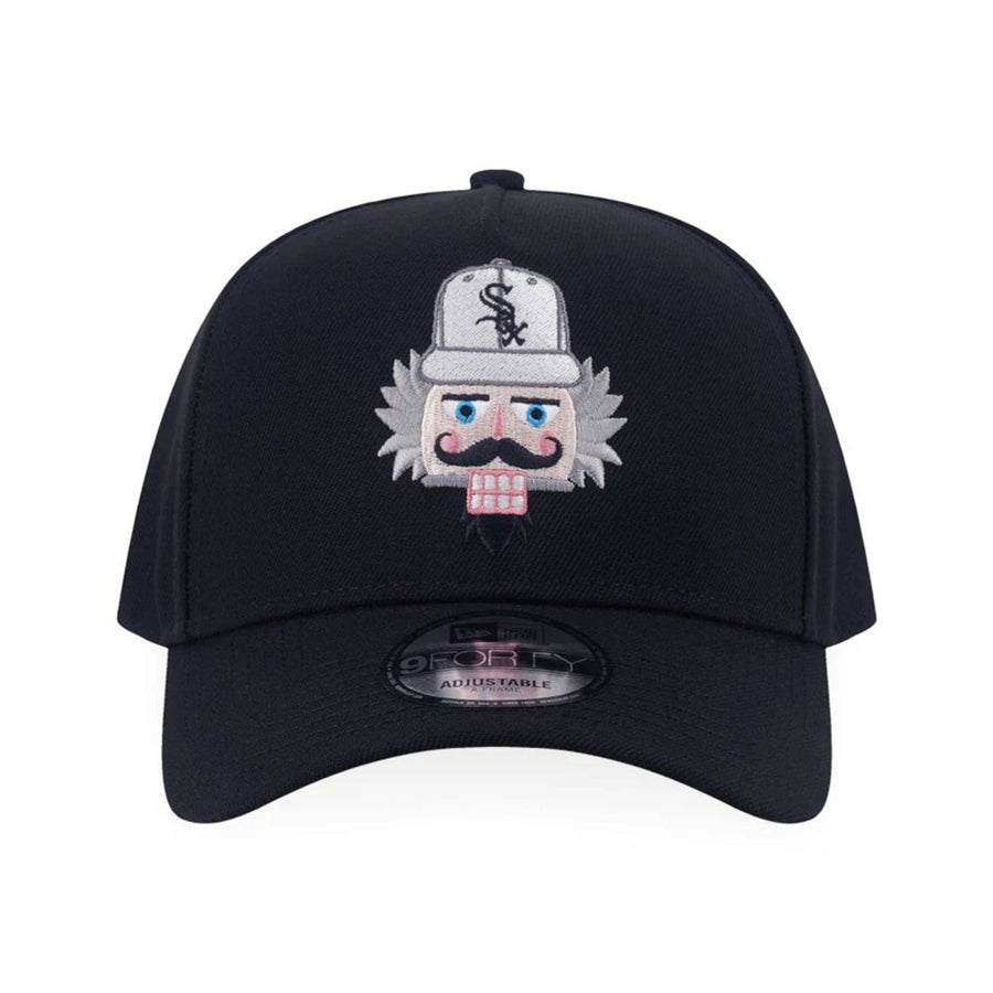 Pictured is this MLB Christmas Pack Chicago White Sox 9FORTY A-Frame cap in black. 2