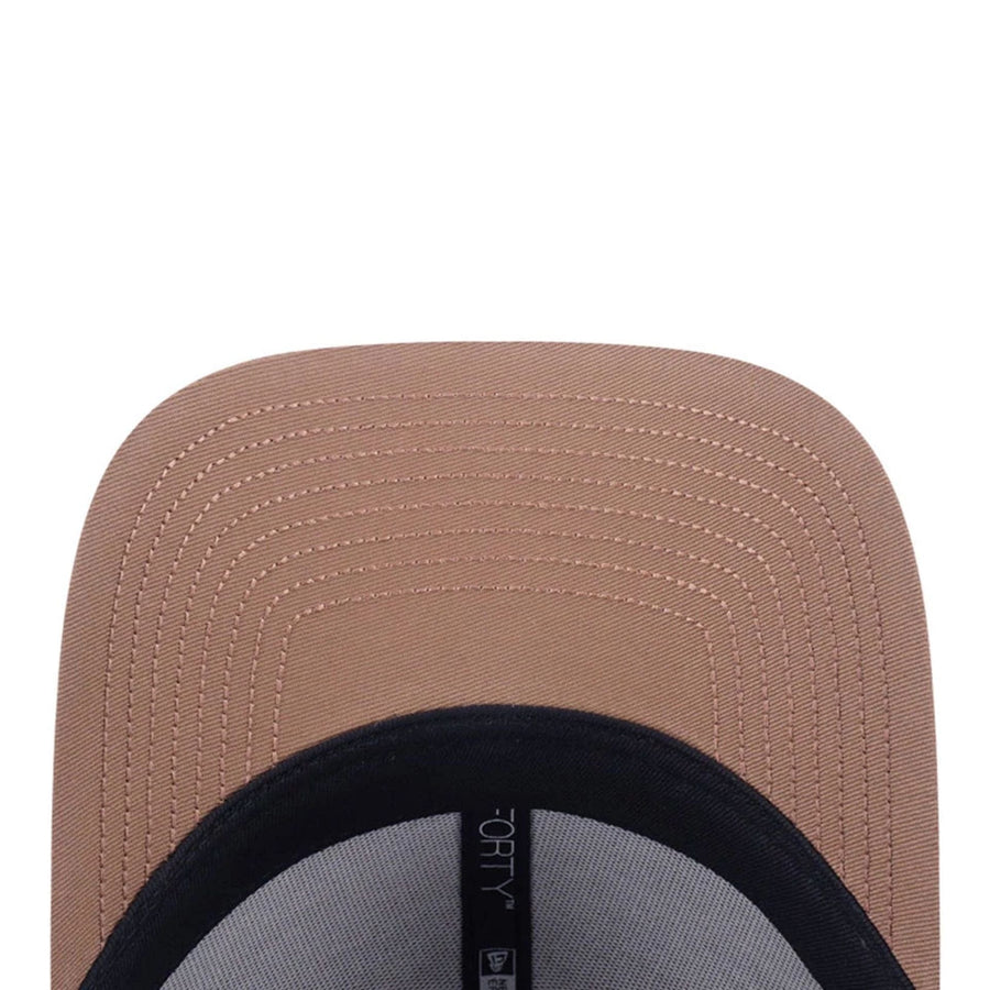Pictured is this MLB Contrast Stitching New York Yankees 9FORTY cap in beige. 6