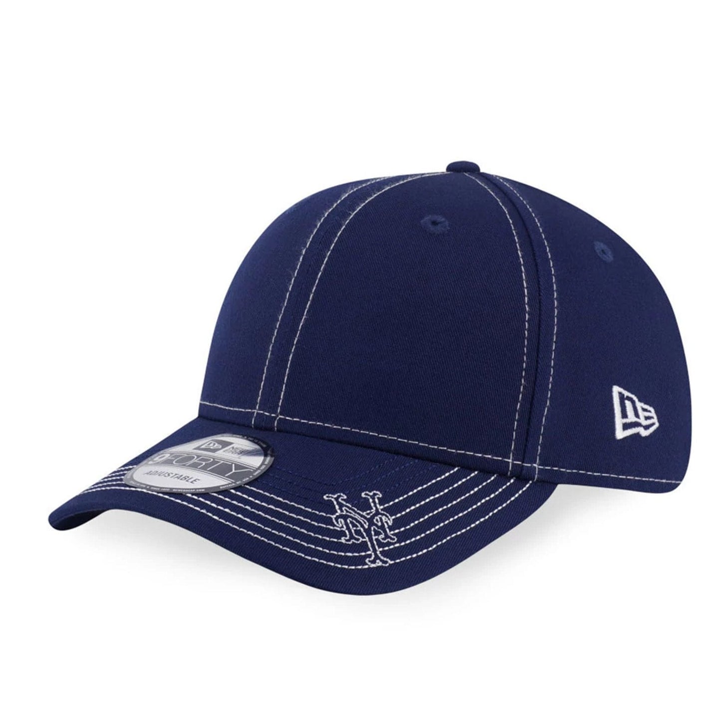 Pictured is this MLB Contrast Stitching New York Mets 9FORTY cap in dark blue. 1