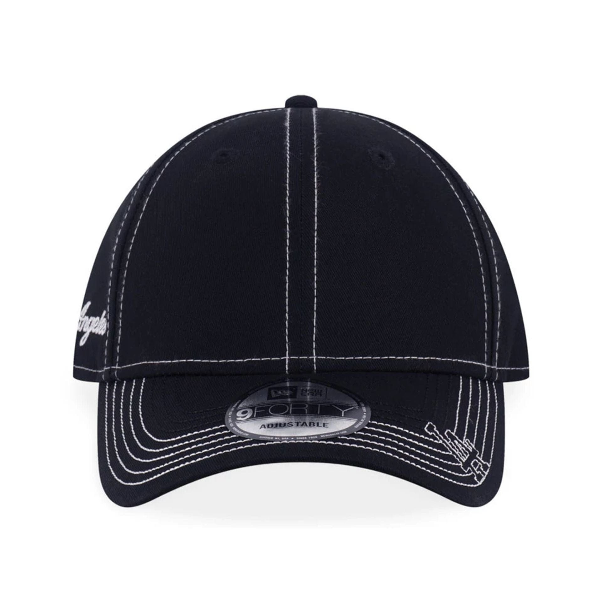 Pictured is this MLB Contrast Stitching LA Dodgers 9FORTY cap in black. 2