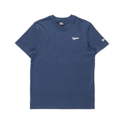 The Male model is wearing New York Yankees MLB Patchwork Blue T-Shirt 1