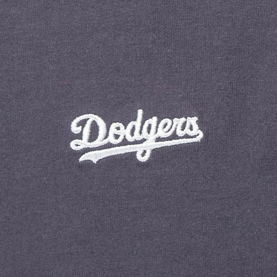 The Male model is wearing LA Dodgers MLB Patchwork Grey T-Shirt 4