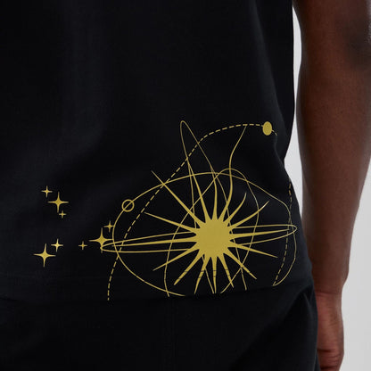 The model is wearing this New Era Cosmic Craft T-Shirt in black. 5