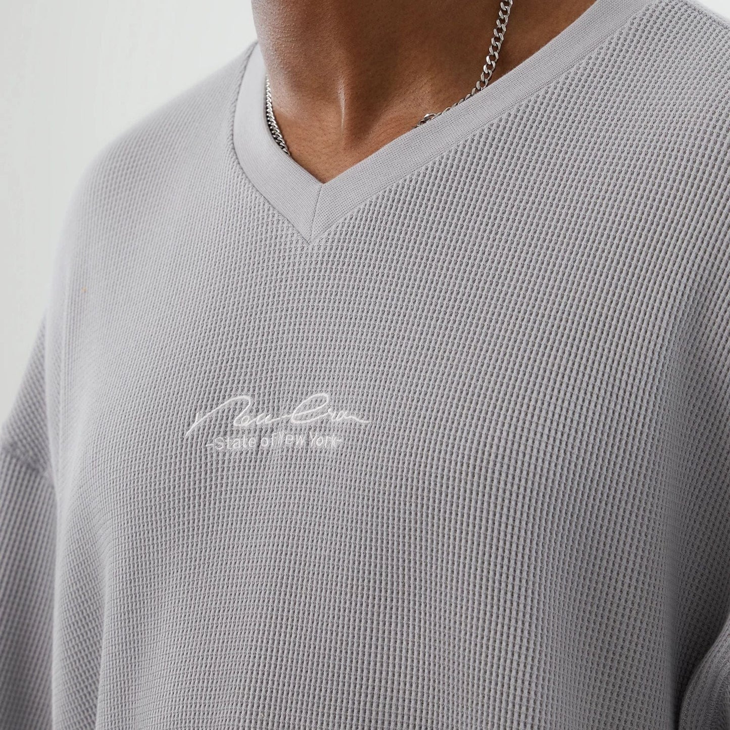 The Male model is wearing New Era Basic Grey T-Shirt 3