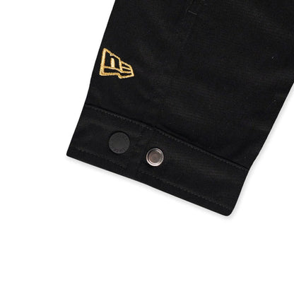 The model is wearing this New Era Year Of The Horse Jacket in black. 5