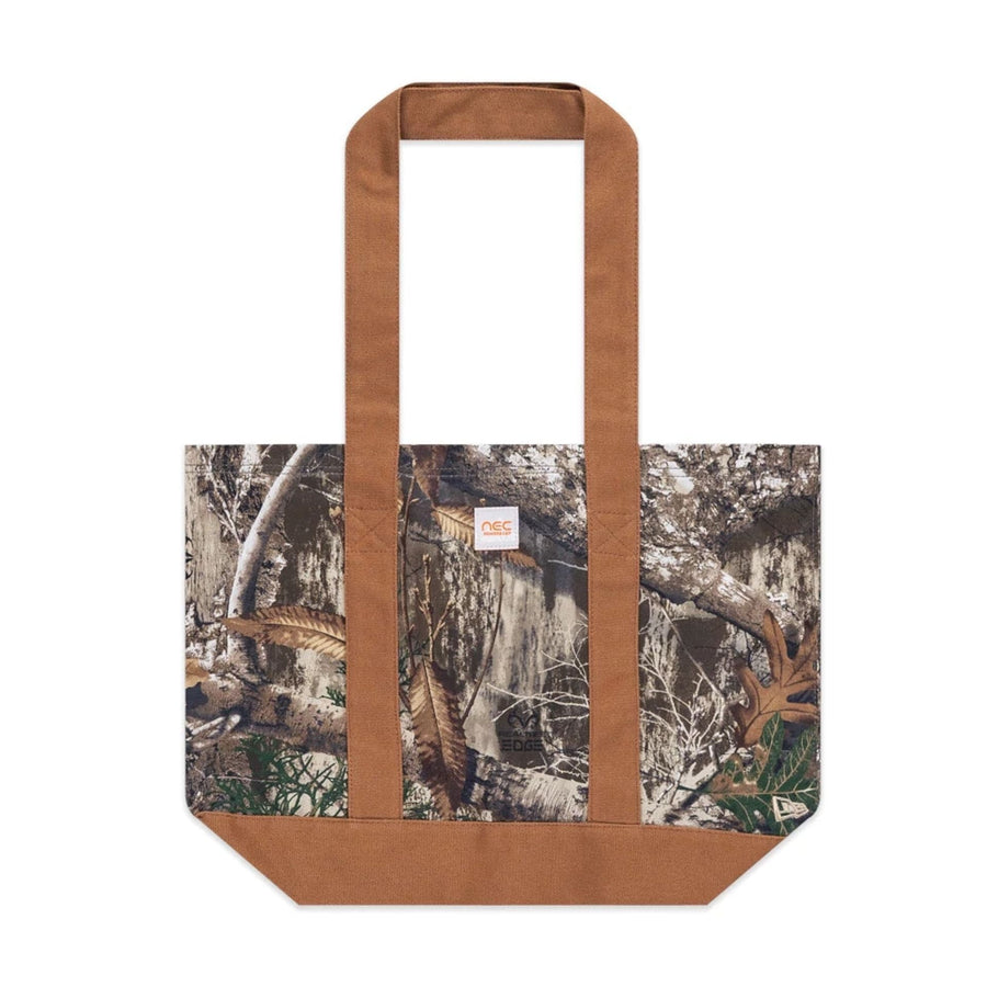 This is a New Era Earthy Skin Real Tree Edge Tote Bag 1