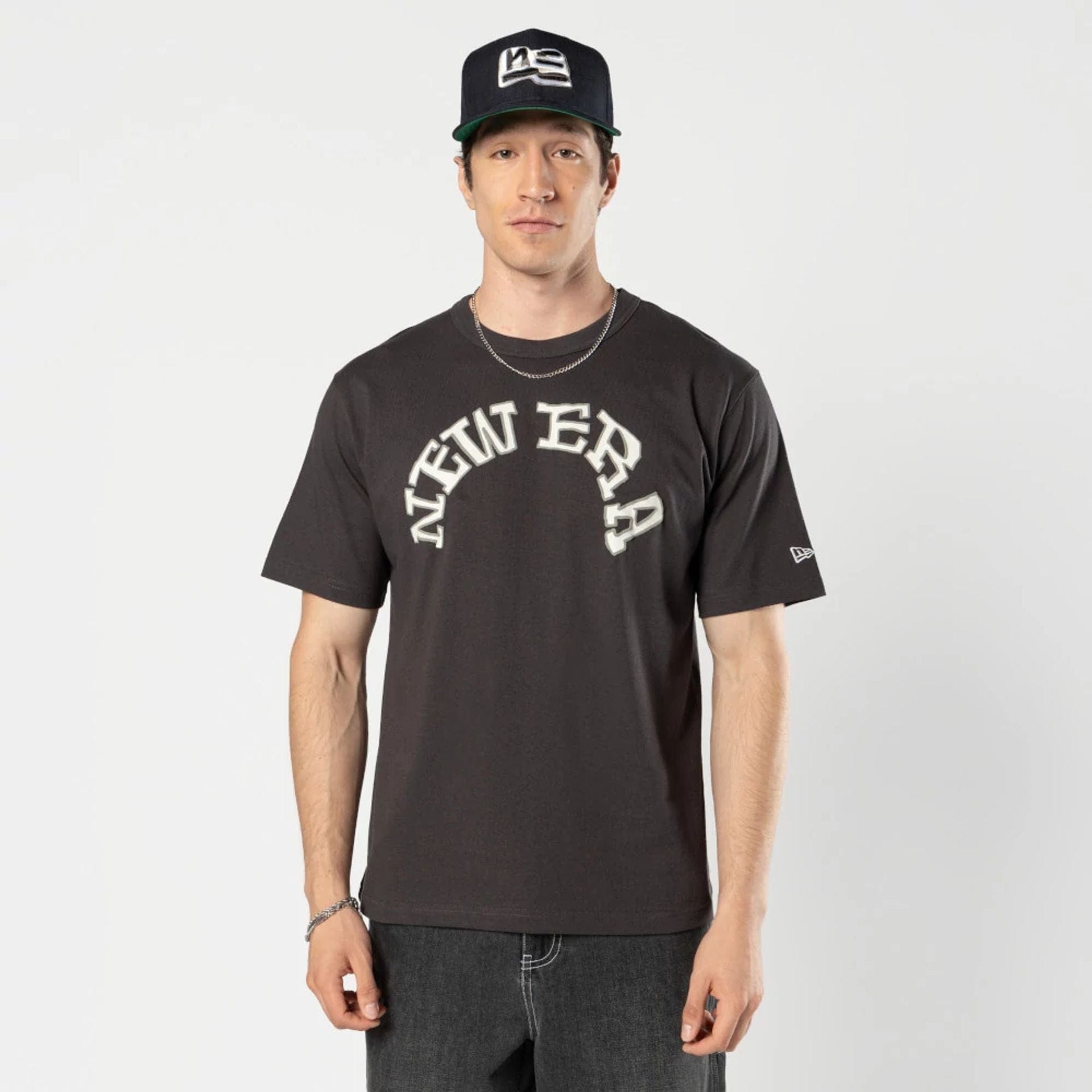 The Male model is wearing Ochiai Shohei Grey T-Shirt 1