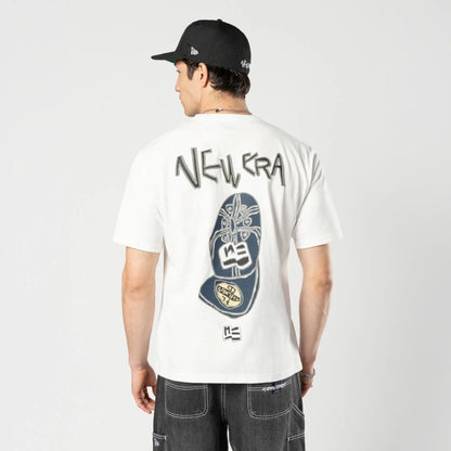 The Male model is wearing Ochiai Shohei Office Cream T-Shirt 2