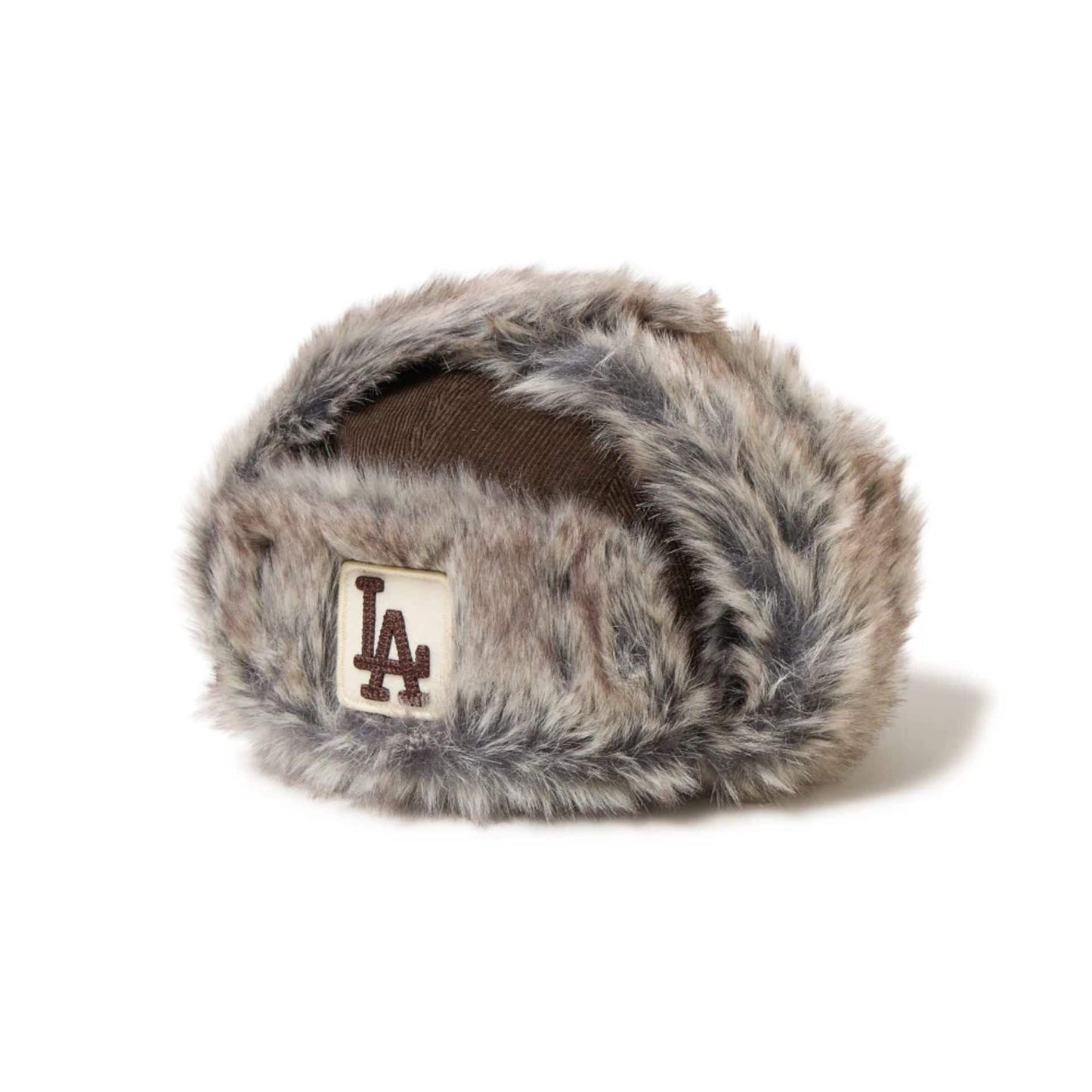 Pictured is this MLB Cord LA Dodgers Trapper hat in brown. 1