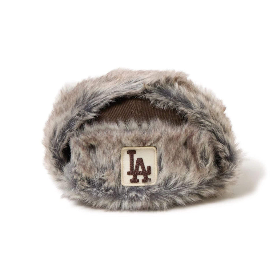 Pictured is this MLB Cord LA Dodgers Trapper hat in brown. 2