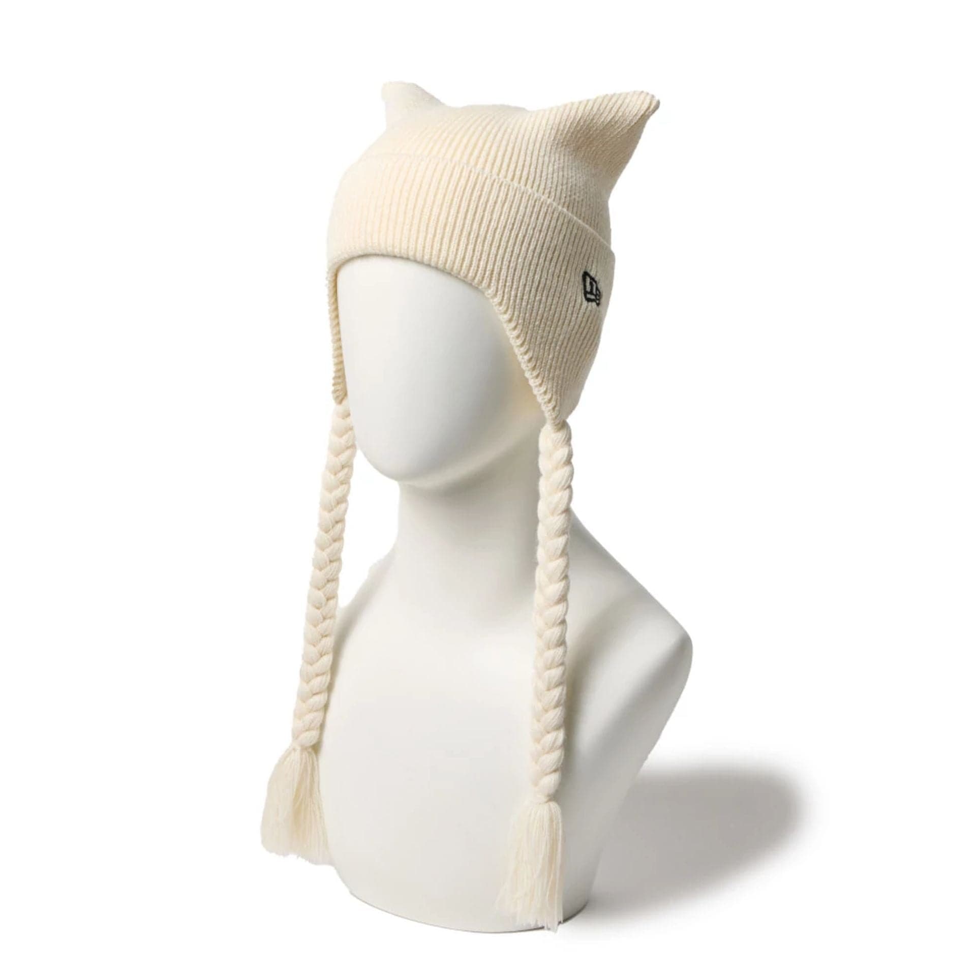 This is a  New Era Cream Sherpa Beanie Hat 1