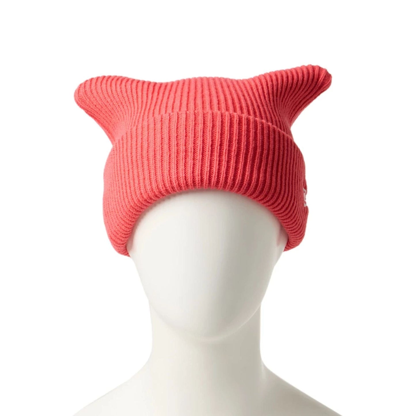 This is a  New Era Pastel Pink Rib Knit Beanie Hat 2