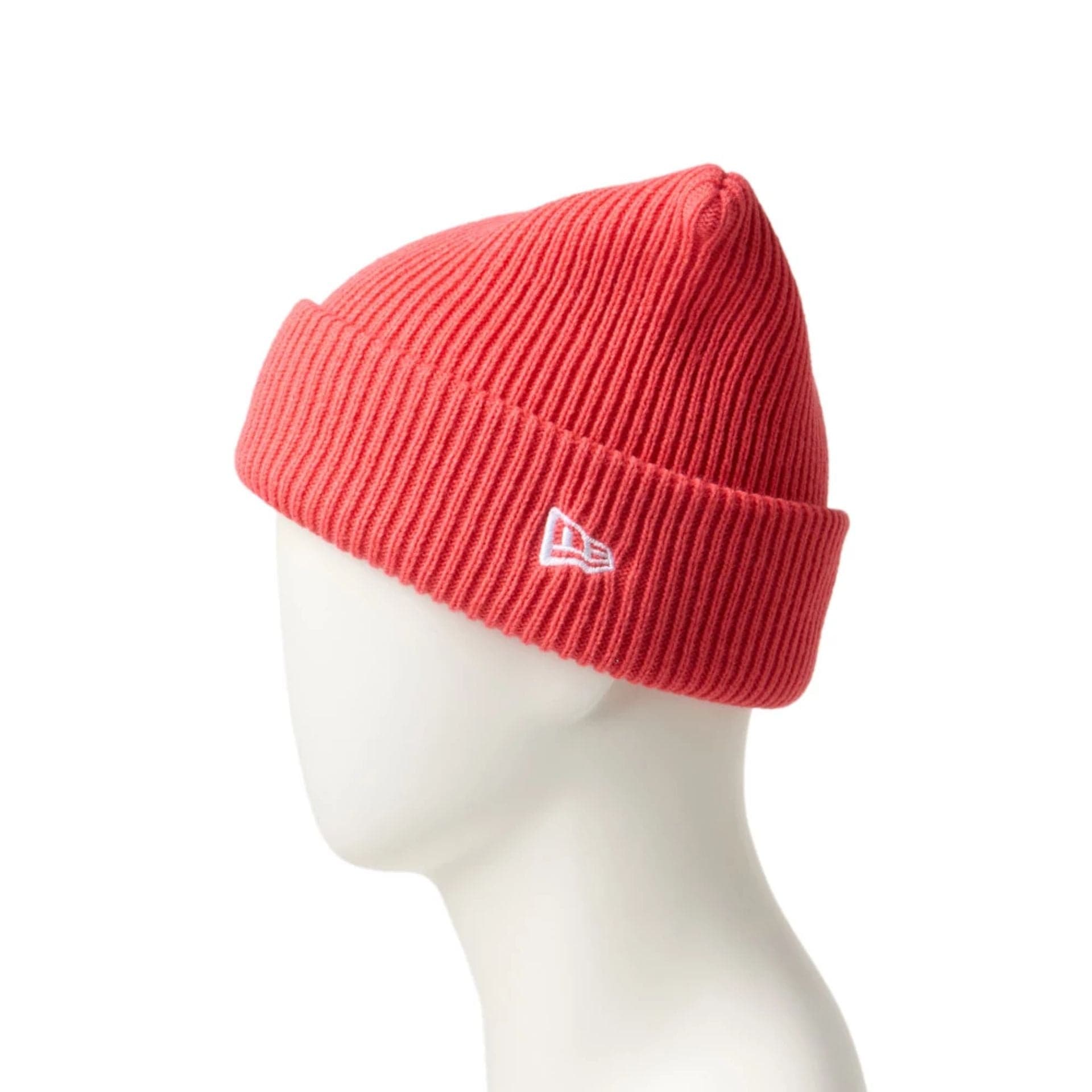 This is a  New Era Pastel Pink Rib Knit Beanie Hat 3