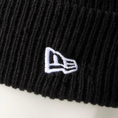 This is a  New Era Black Rib Knit Beanie Hat 6