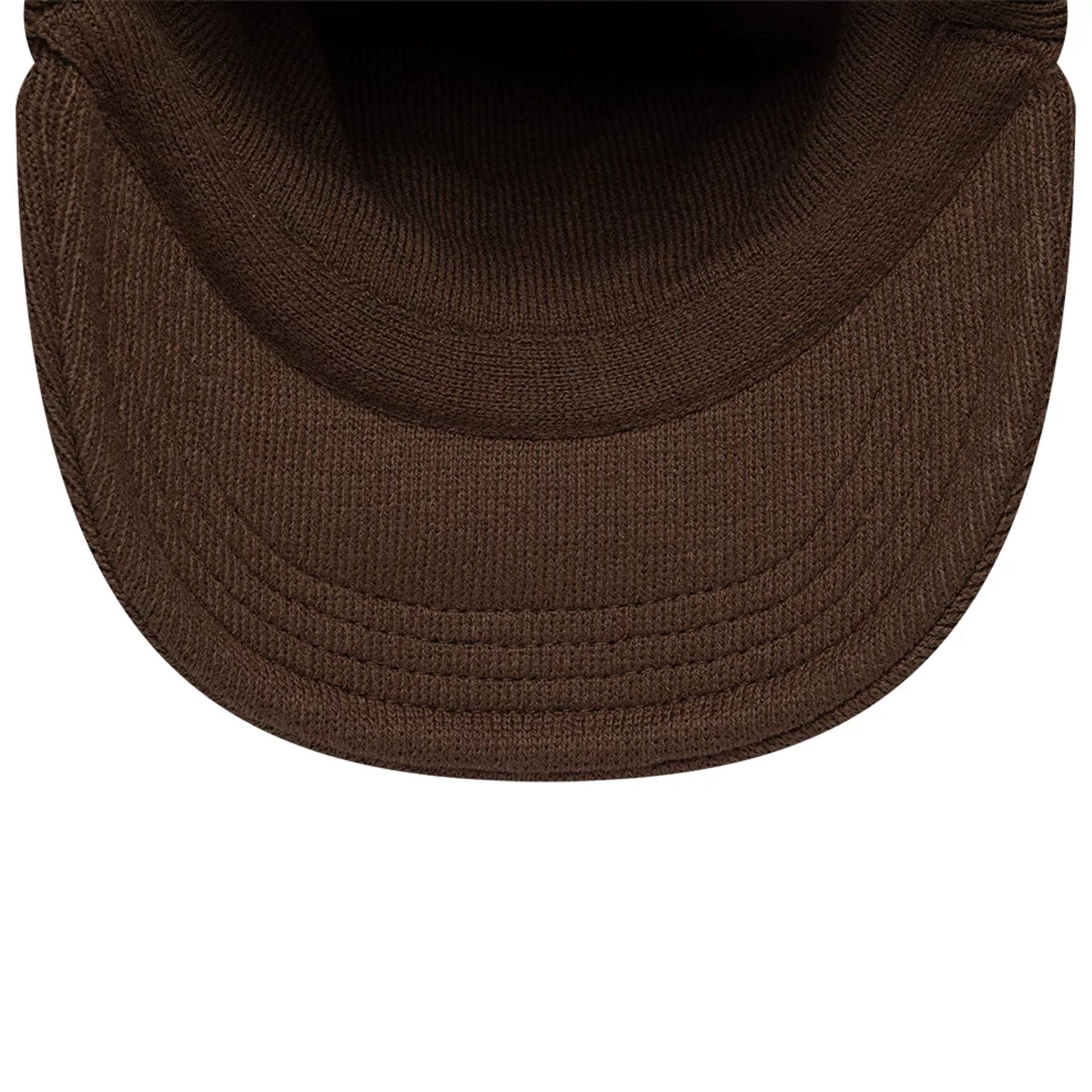 This is a New Era Dark Brown Visor Knit Beanie Hat 7