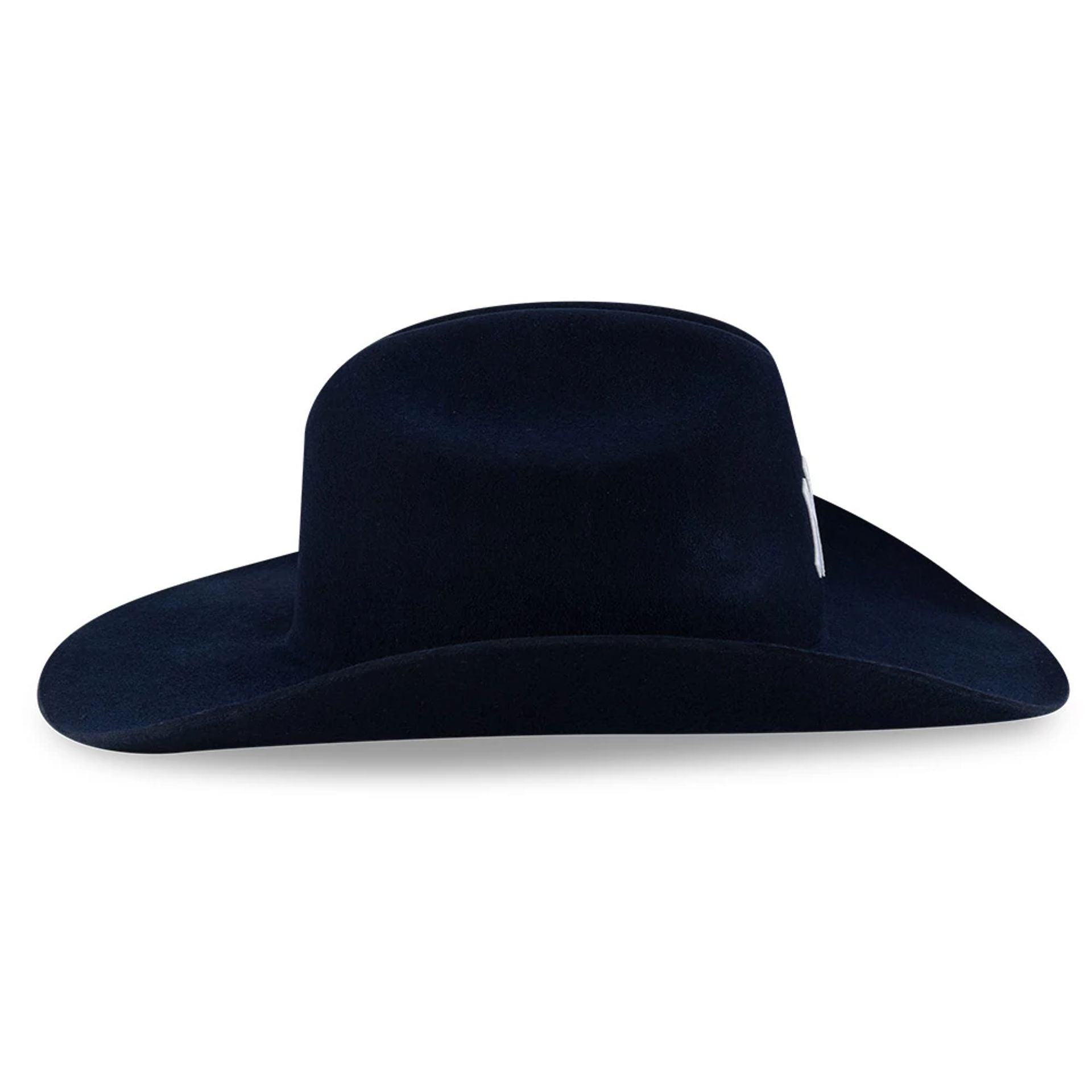 Pictured is this MLB Wool New York Yankees Rolled Brim Fedora hat in navy. 4