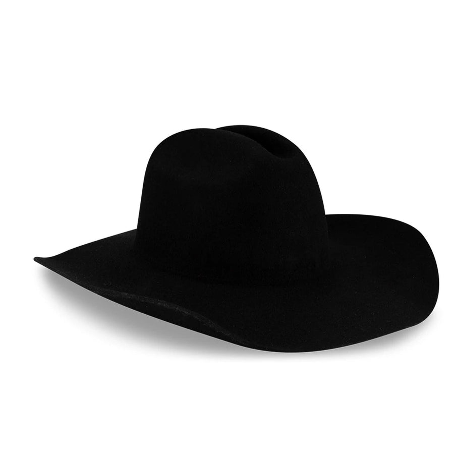 Pictured is this New Era Wool Rolled Brim Fedora hat in black. 3